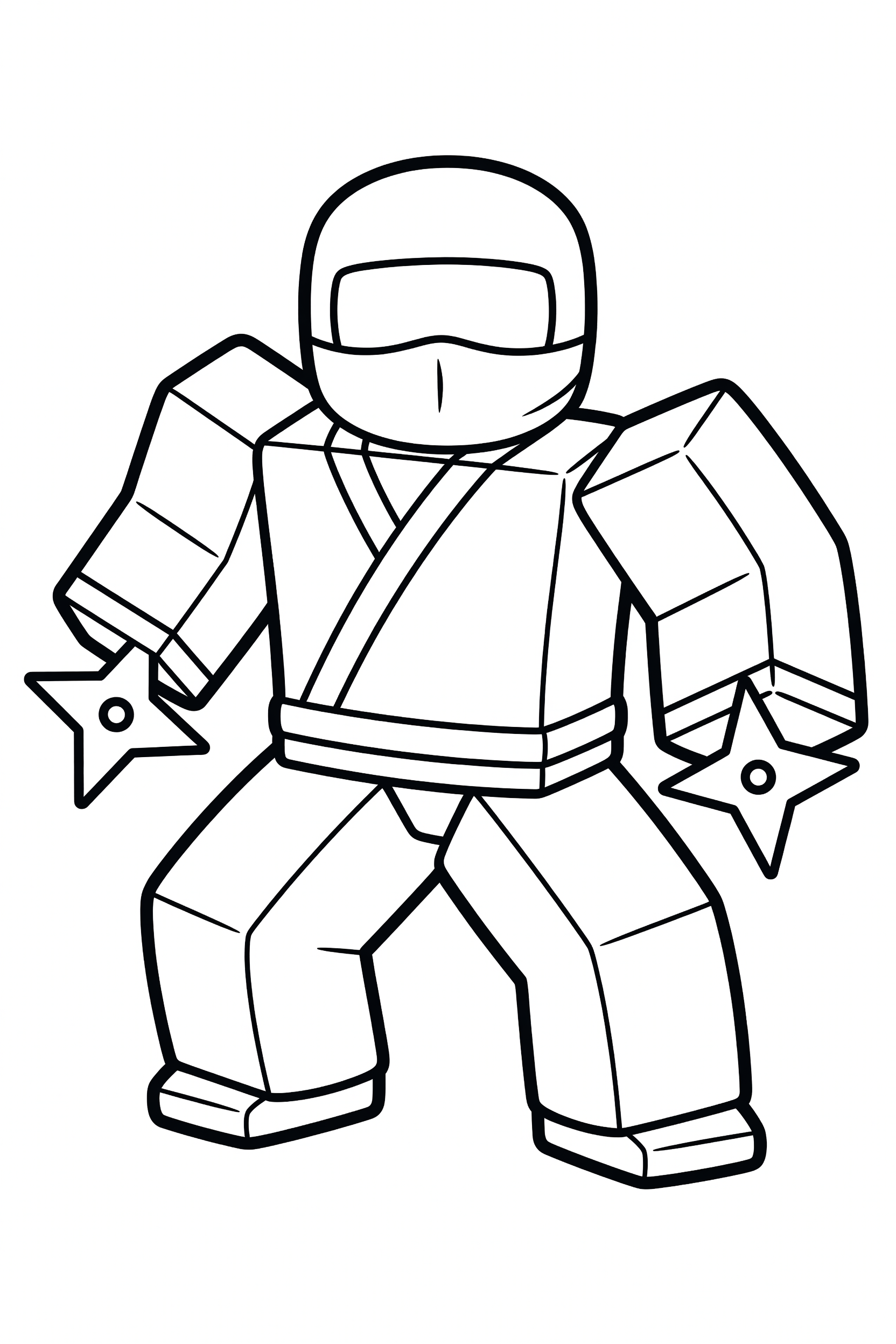 Roblox Ninja Character Coloring Page printable coloring page for kids