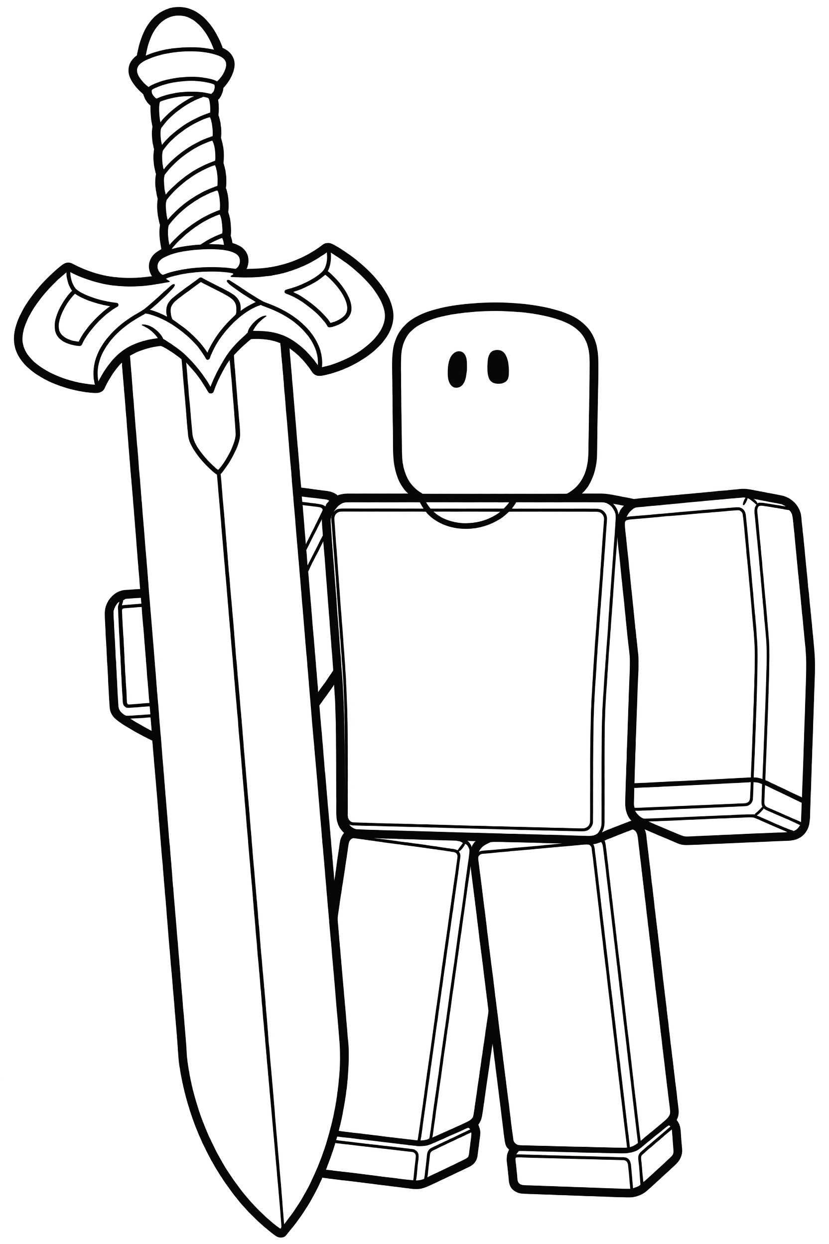 Roblox Giant Sword Prop Coloring Page printable coloring page for kids