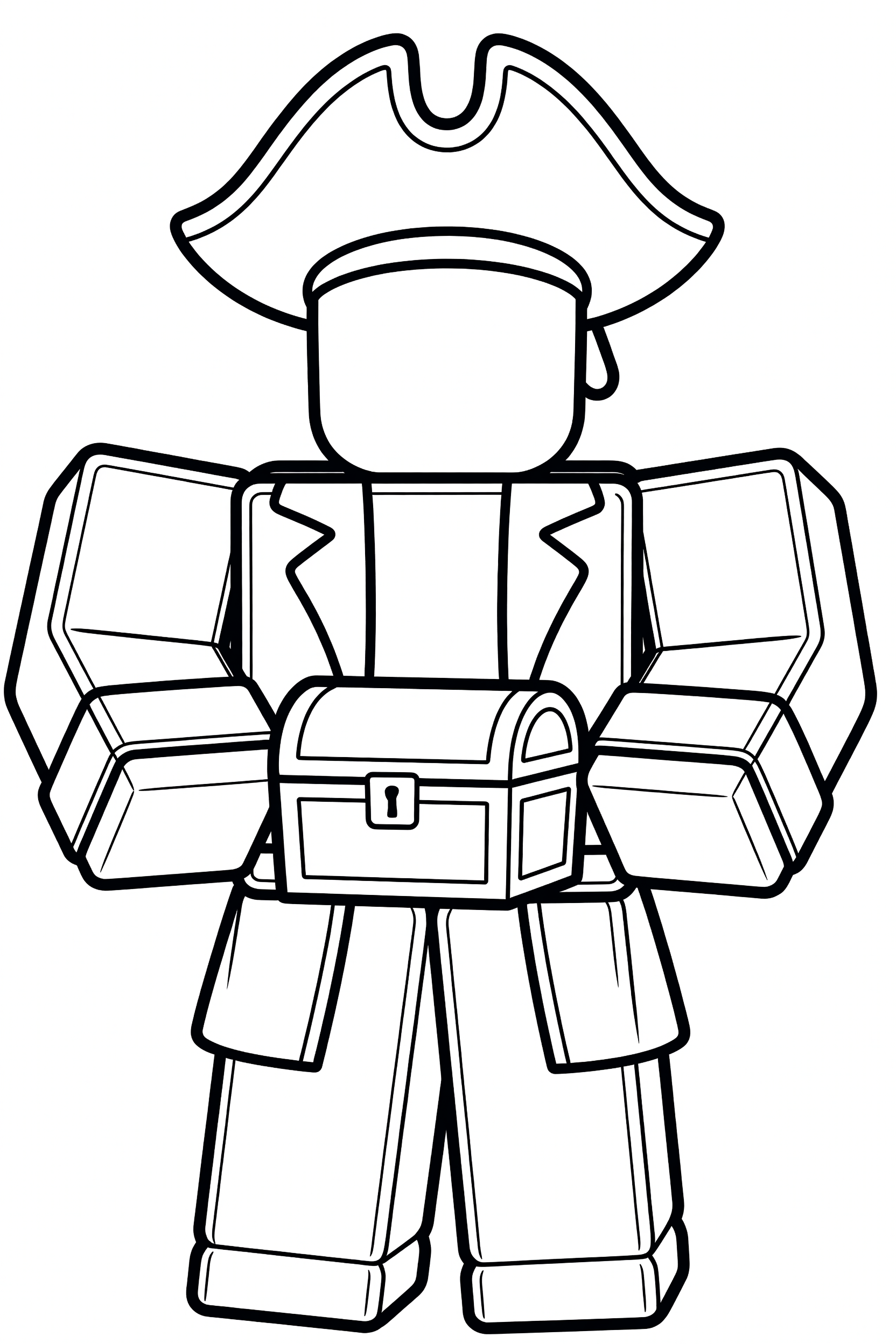 Roblox Pirate Adventure Coloring Page printable coloring page for kids