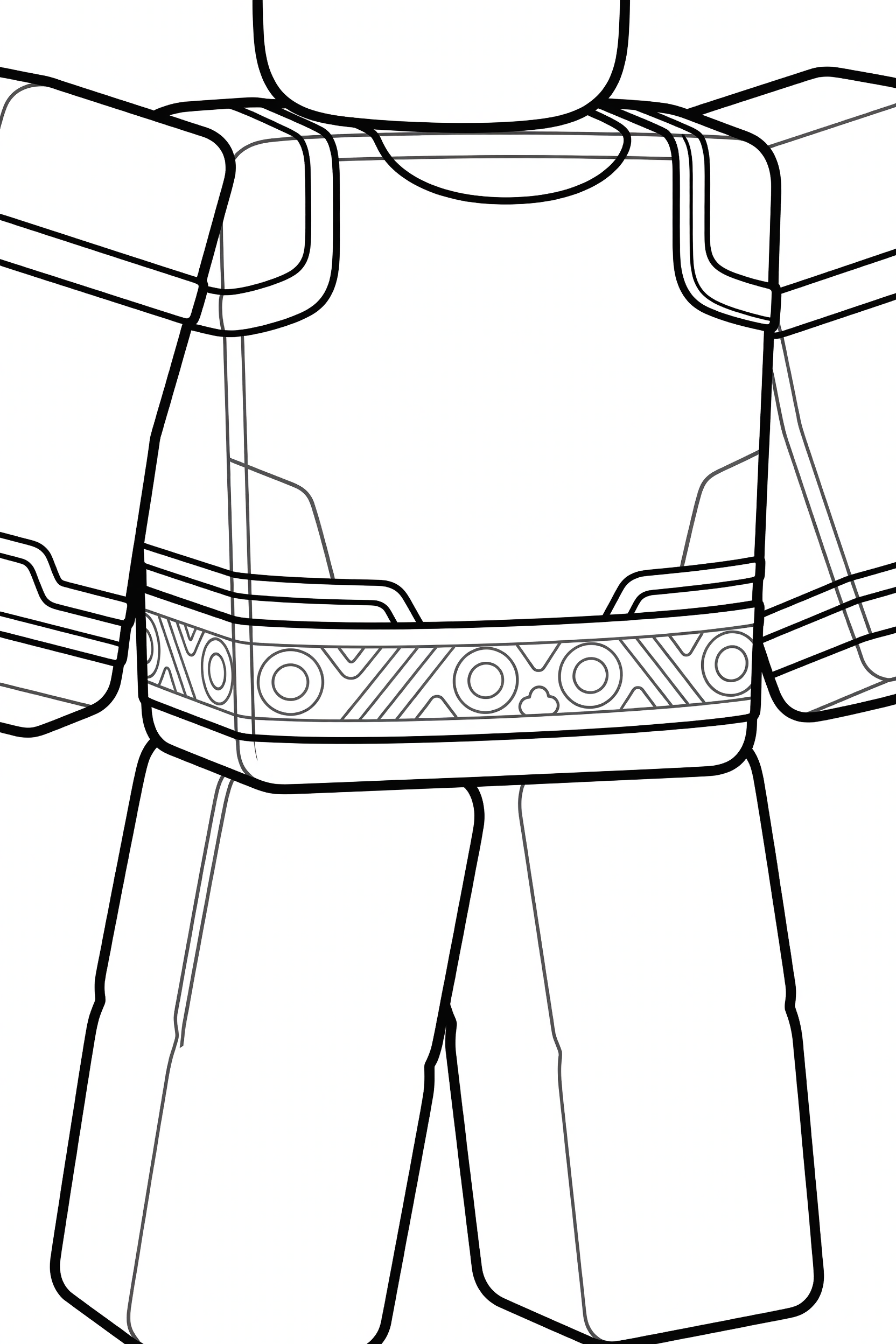 Roblox Costume Detail Close-Up Coloring Page printable coloring page for kids