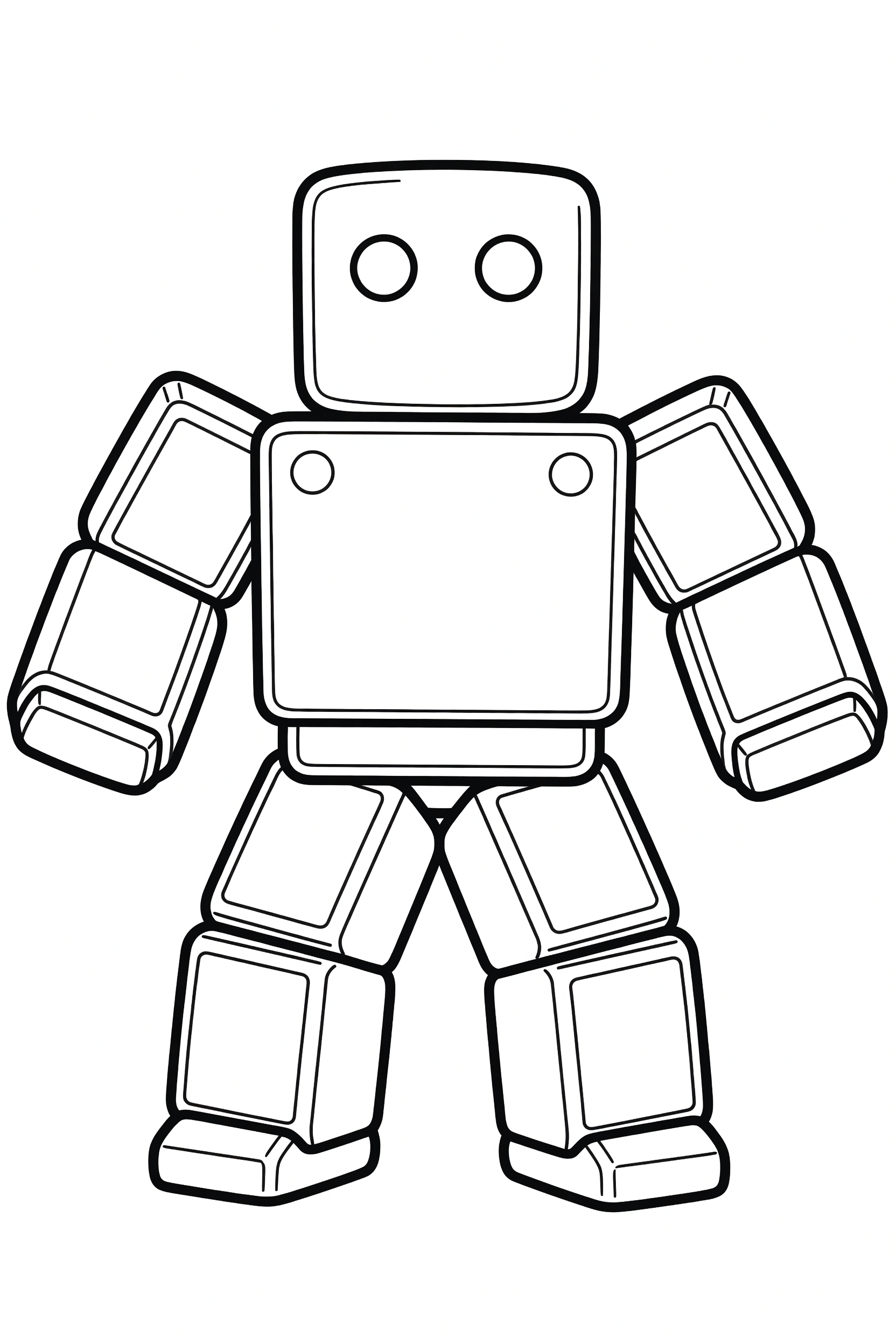 Roblox Robot Character Coloring Page printable coloring page for kids