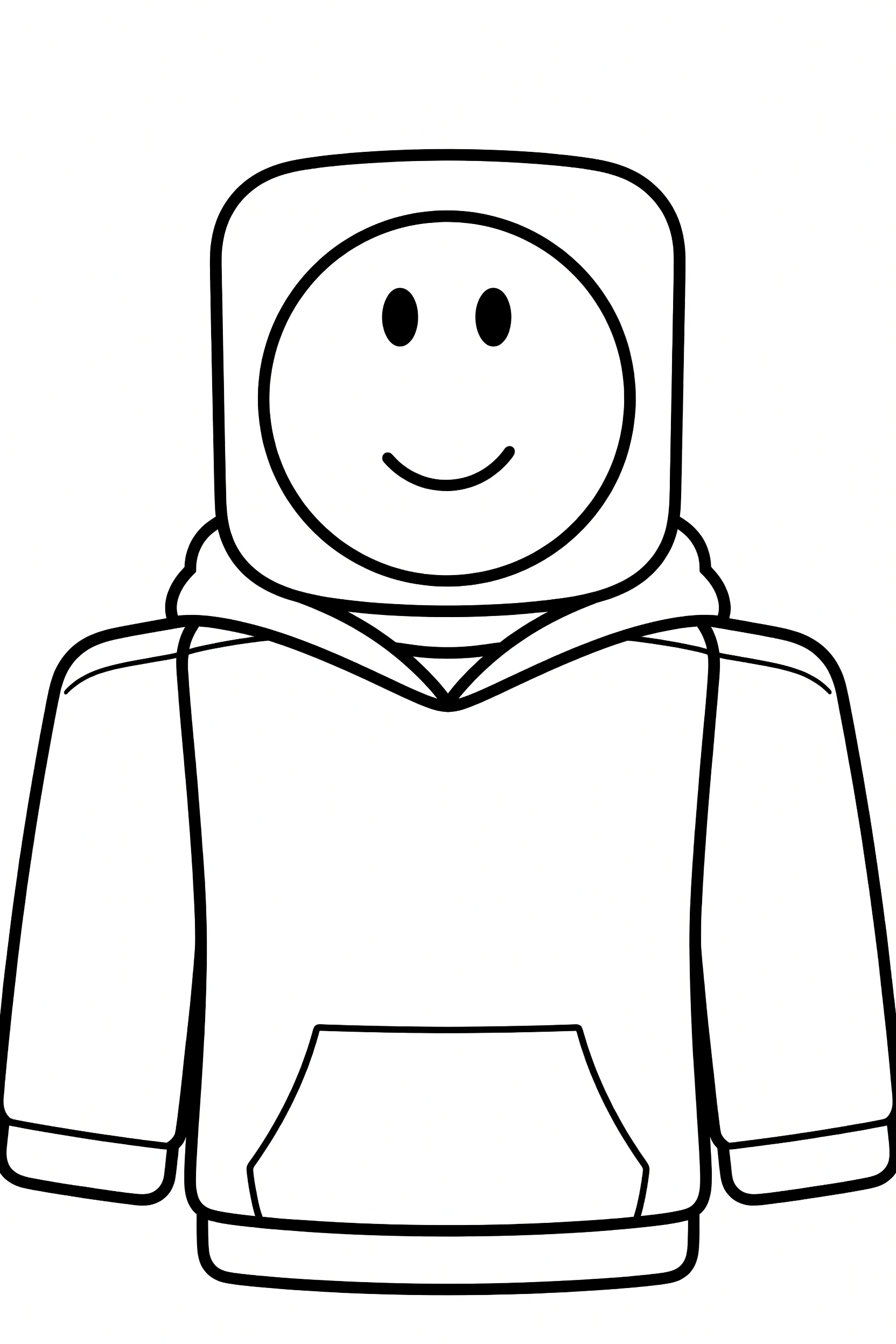 Roblox Character Portrait Coloring Page printable coloring page for kids