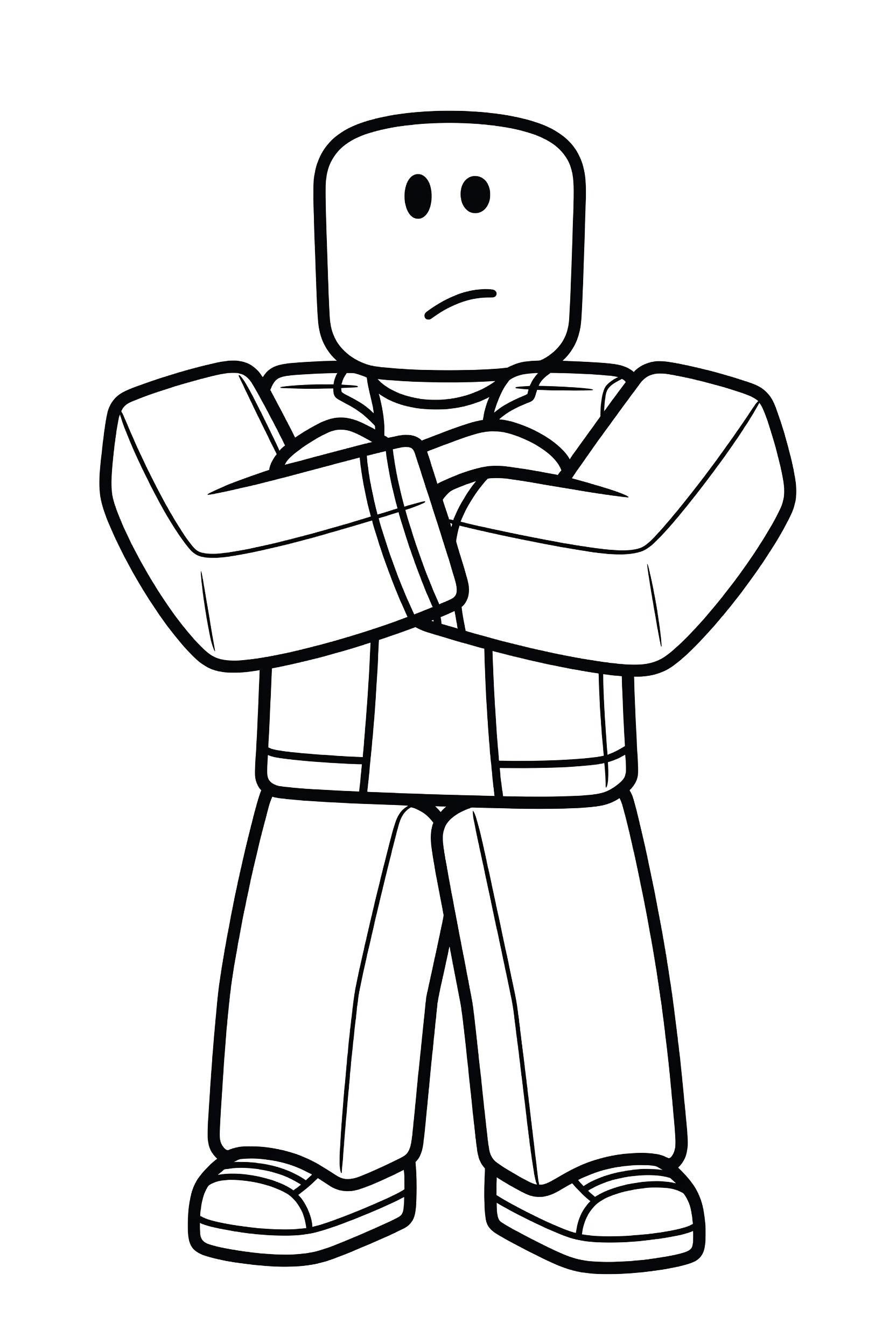Roblox Poster Style Character Coloring Page printable coloring page for kids