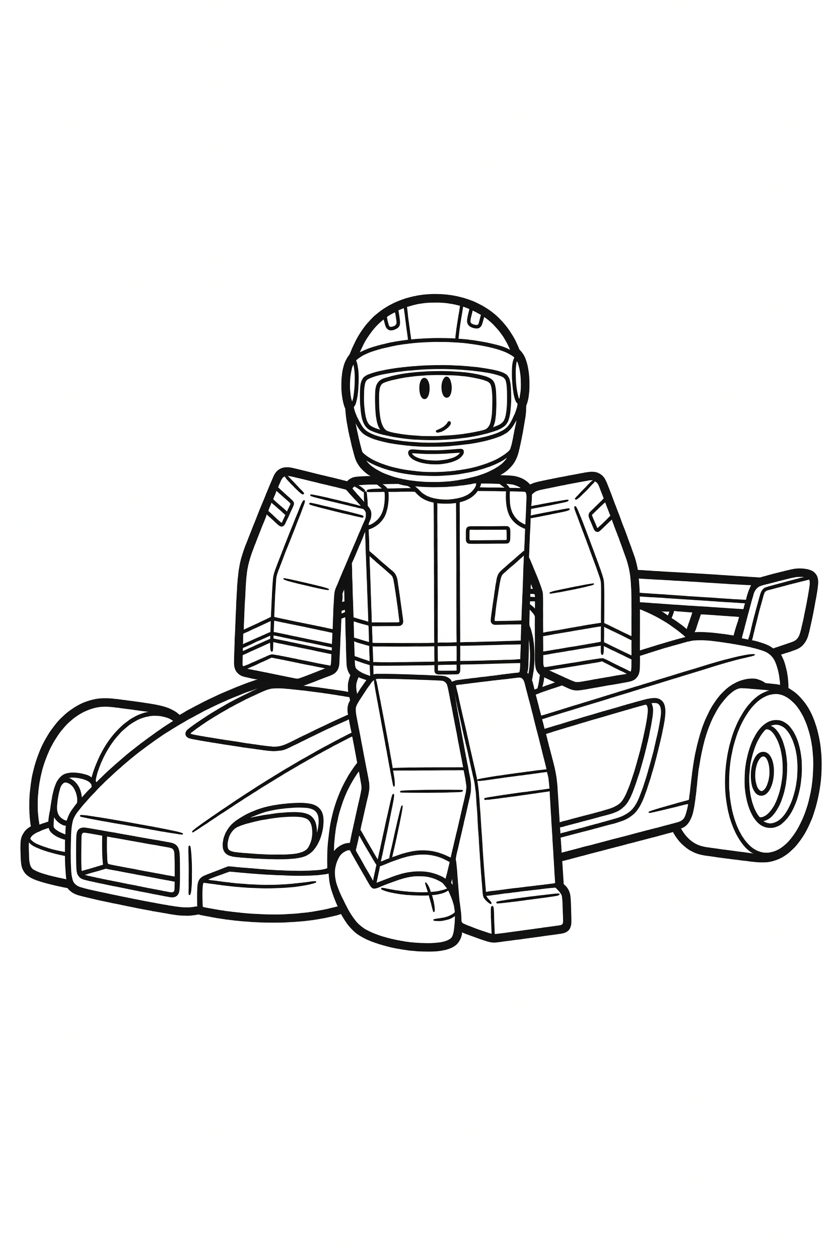 Roblox Racing Car Prop Coloring Page printable coloring page for kids